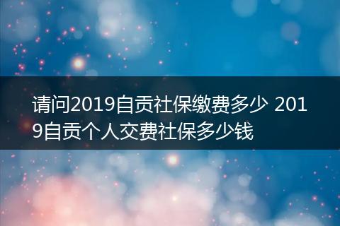 请问2019自贡社保缴费多少 2019自贡个人交费社保多少钱