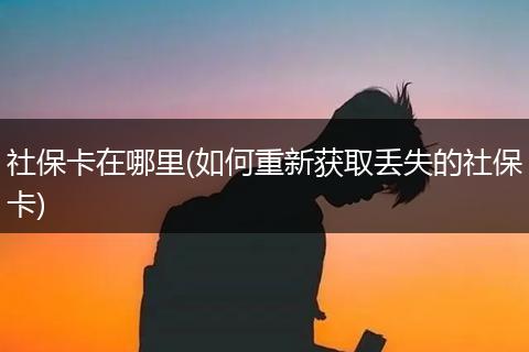 社保卡在哪里(如何重新获取丢失的社保卡)