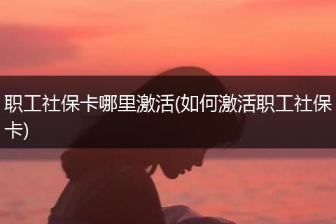 职工社保卡哪里激活(如何激活职工社保卡)