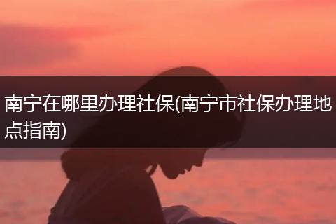 南宁在哪里办理社保(南宁市社保办理地点指南)