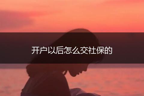 开户以后怎么交社保的