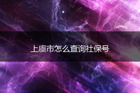 上虞市怎么查询社保号