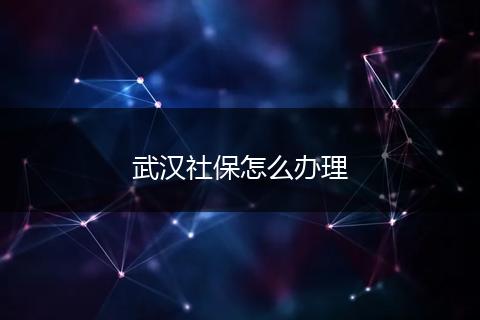 武汉社保怎么办理