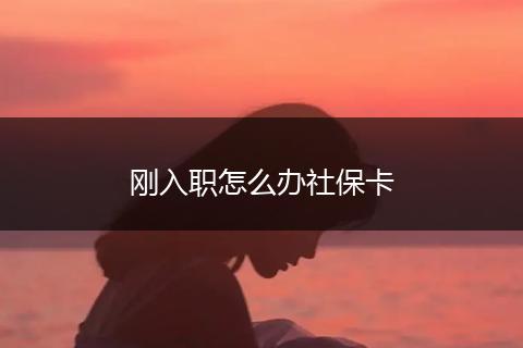 刚入职怎么办社保卡