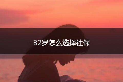 32岁怎么选择社保