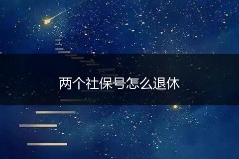 两个社保号怎么退休