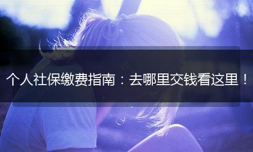 个人社保缴费指南：去哪里交钱看这里！