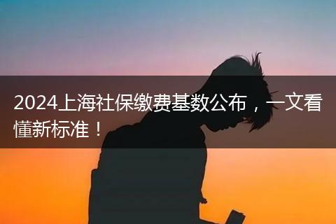 2024上海社保缴费基数公布，一文看懂新标准！