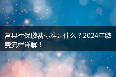 莒县社保缴费标准是什么？2024年缴费流程详解！