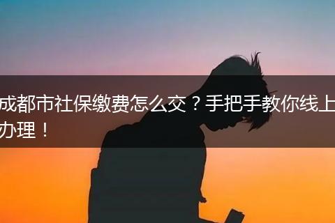 成都市社保缴费怎么交？手把手教你线上办理！