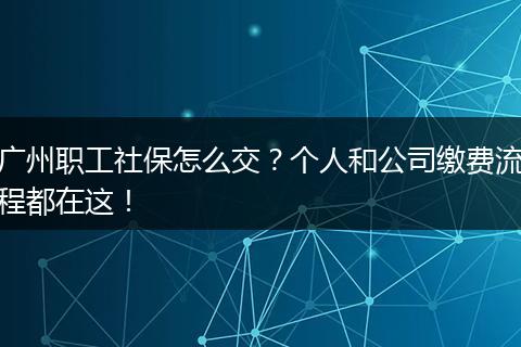 广州职工社保怎么交？个人和公司缴费流程都在这！