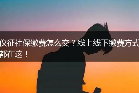 仪征社保缴费怎么交？线上线下缴费方式都在这！