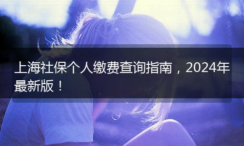 上海社保个人缴费查询指南，2024年最新版！