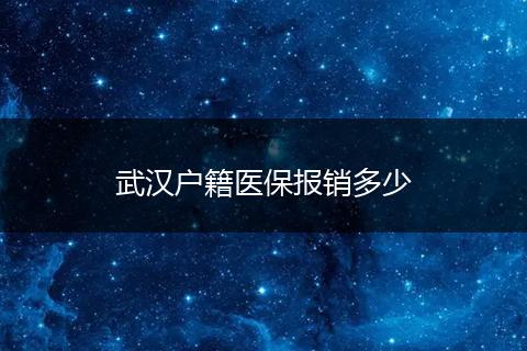 武汉户籍医保报销多少