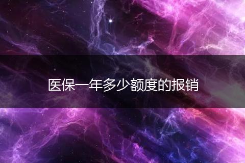 医保一年多少额度的报销