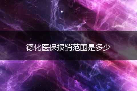 德化医保报销范围是多少