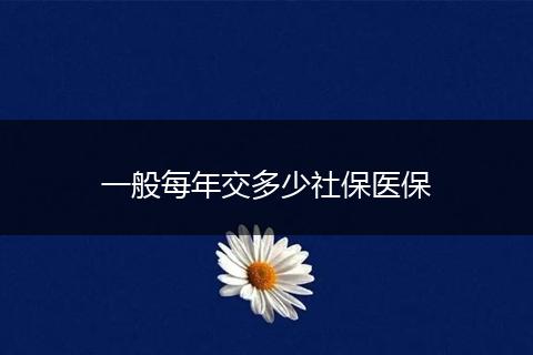 一般每年交多少社保医保