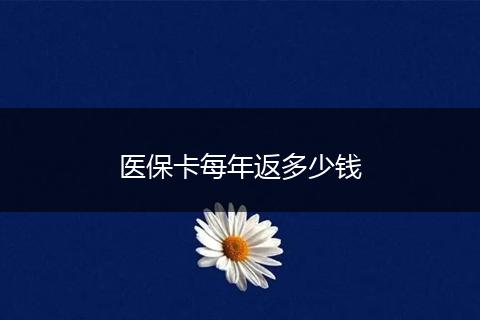 医保卡每年返多少钱