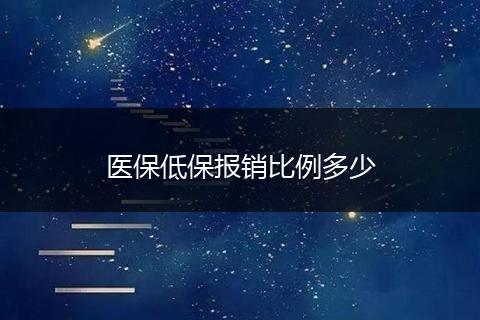 医保低保报销比例多少