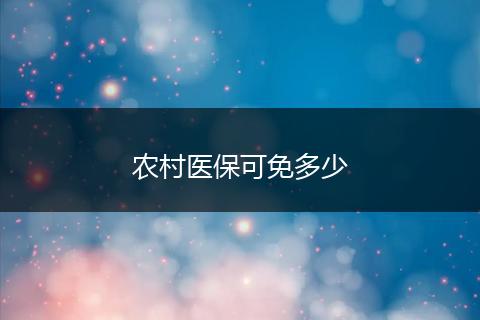农村医保可免多少