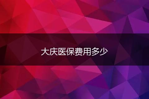 大庆医保费用多少