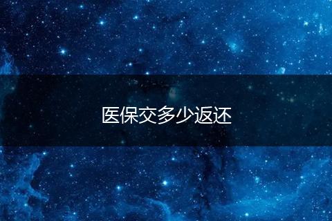 医保交多少返还