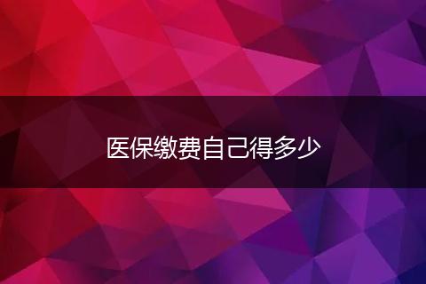 医保缴费自己得多少