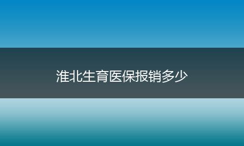 淮北生育医保报销多少