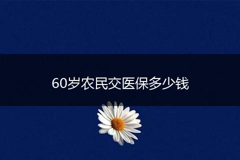 60岁农民交医保多少钱