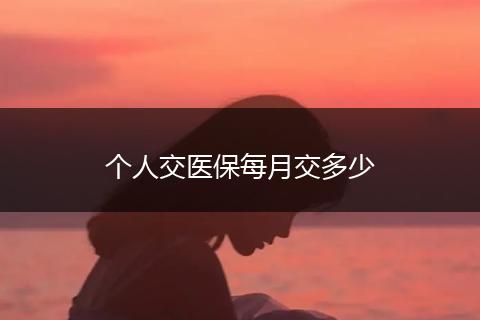 个人交医保每月交多少