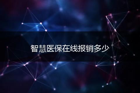 智慧医保在线报销多少