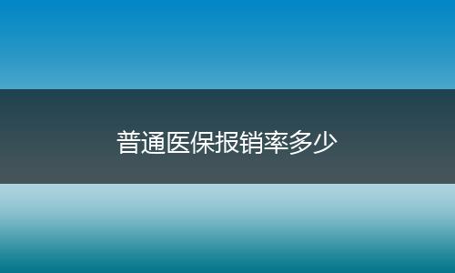 普通医保报销率多少