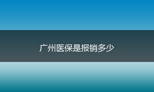 广州医保是报销多少