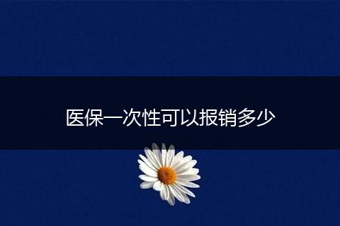 医保一次性可以报销多少