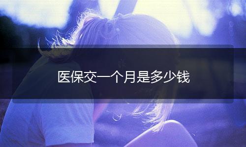 医保交一个月是多少钱