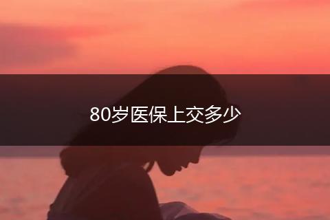 80岁医保上交多少