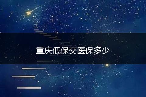 重庆低保交医保多少