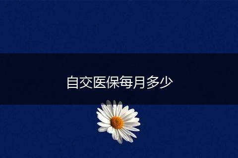 自交医保每月多少