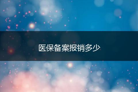 医保备案报销多少