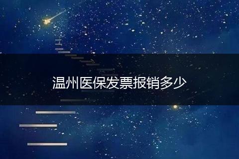 温州医保发票报销多少