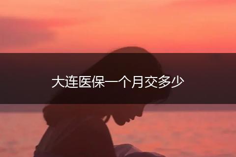大连医保一个月交多少