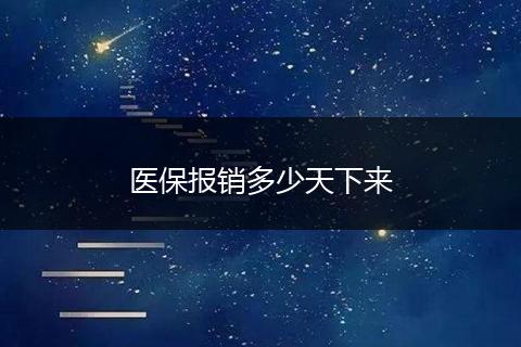 医保报销多少天下来
