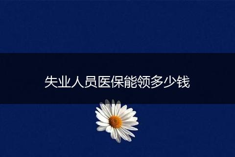 失业人员医保能领多少钱