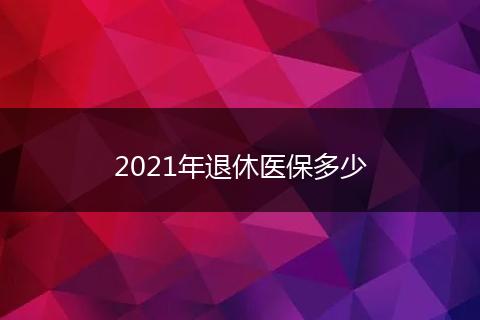 2021年退休医保多少