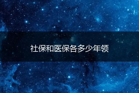 社保和医保各多少年领