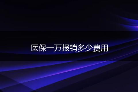 医保一万报销多少费用
