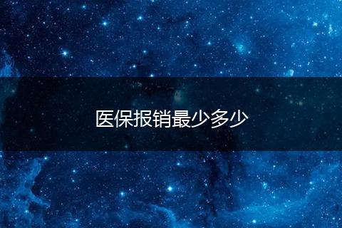 医保报销最少多少