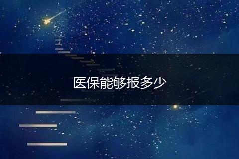 医保能够报多少