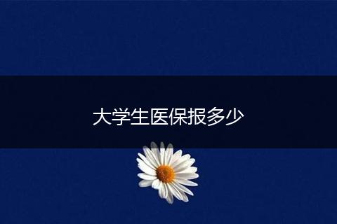 大学生医保报多少