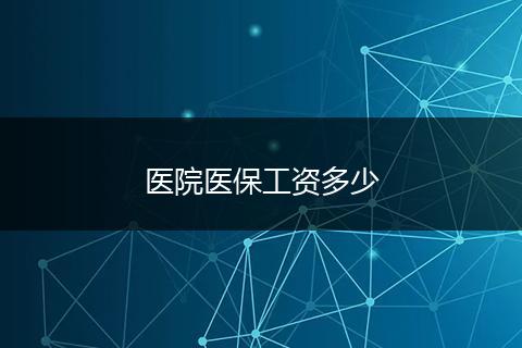 医院医保工资多少